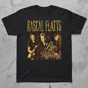 Vintage Style Rascal Flatts “Life Is A Highway” Graphic T-Shirt – Country Music